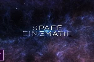 Premiere预设-太空粒子星空背景文字标题影视片头