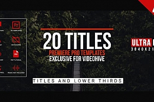 Premiere预设-20个现代迷你文字标题排版设计动画