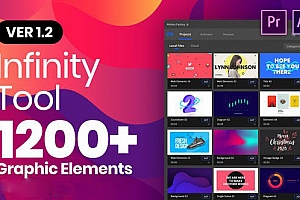 Premiere预设-1200组文字标题排版背景转场图形动画工具包