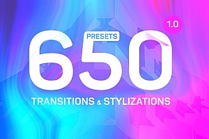Premiere预设-650种运动失真变形拉伸扭曲转场和数字信号干扰画面破损发光视觉特效+音效