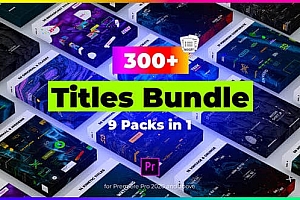 Premiere预设-306个现代迷你经典时尚公司企业商务电视复古运动科技文字标题动画