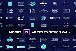 Premiere预设-48个现代设计文字标题排版动画