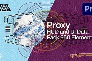 Premiere模板-250个未来科技感HUD信息数据UI界面动画