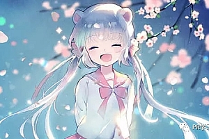 视频素材-18组唯美漂亮樱桃花瓣吹散飘舞洒落特效动画