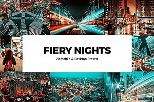 20个城市街道夜景摄影后期调色LR预设及Vlog视频后期调色LUT预设