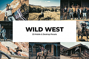 西部牛仔复古电影胶片人像后期调色Lightroom预设及lut预设