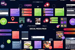 PR模板-社交网络媒体评论标注弹窗介绍图形动画 Social Media Pack