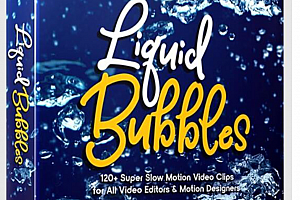 130组水花水里冒泡气泡流体超级慢动作4K视频素材