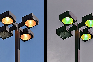 【调色预设】20款城市夜景灯光放射霓虹绿赛博朋克照片视频调色LUT预设