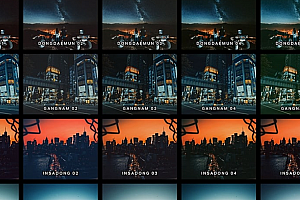 【调色预设】20款黑金城市夜景喜怒无常蓝橙色调摄影调色LUT预设