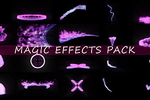 视频素材-20个魔法粒子能量烟雾特效动画