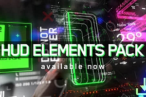 视频素材-100个未来科技感HUD图形元素动画包 Hud Elements Pack vol.1