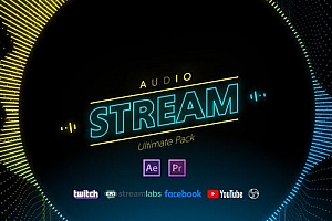 Premiere模板-音乐制作人频谱可视化宣传包装动画 Stream Audio Pack