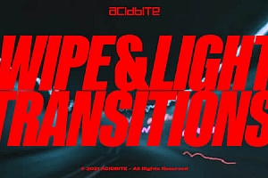 视频素材-61个灯光拖尾动态模糊移动擦拭过渡无缝转场动画 AcidBite