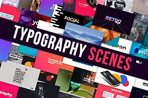 Premiere模板-60种商务企业公司文字标题设计包装宣传组合动画