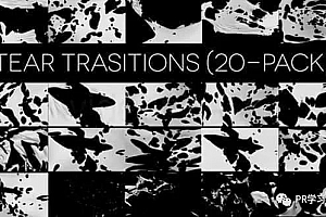 视频素材-20组撕裂破损转场视频素材