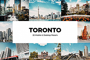 多伦多旅拍人文风光后期调色Lightroom预设及电影视频后期调色LUT预设